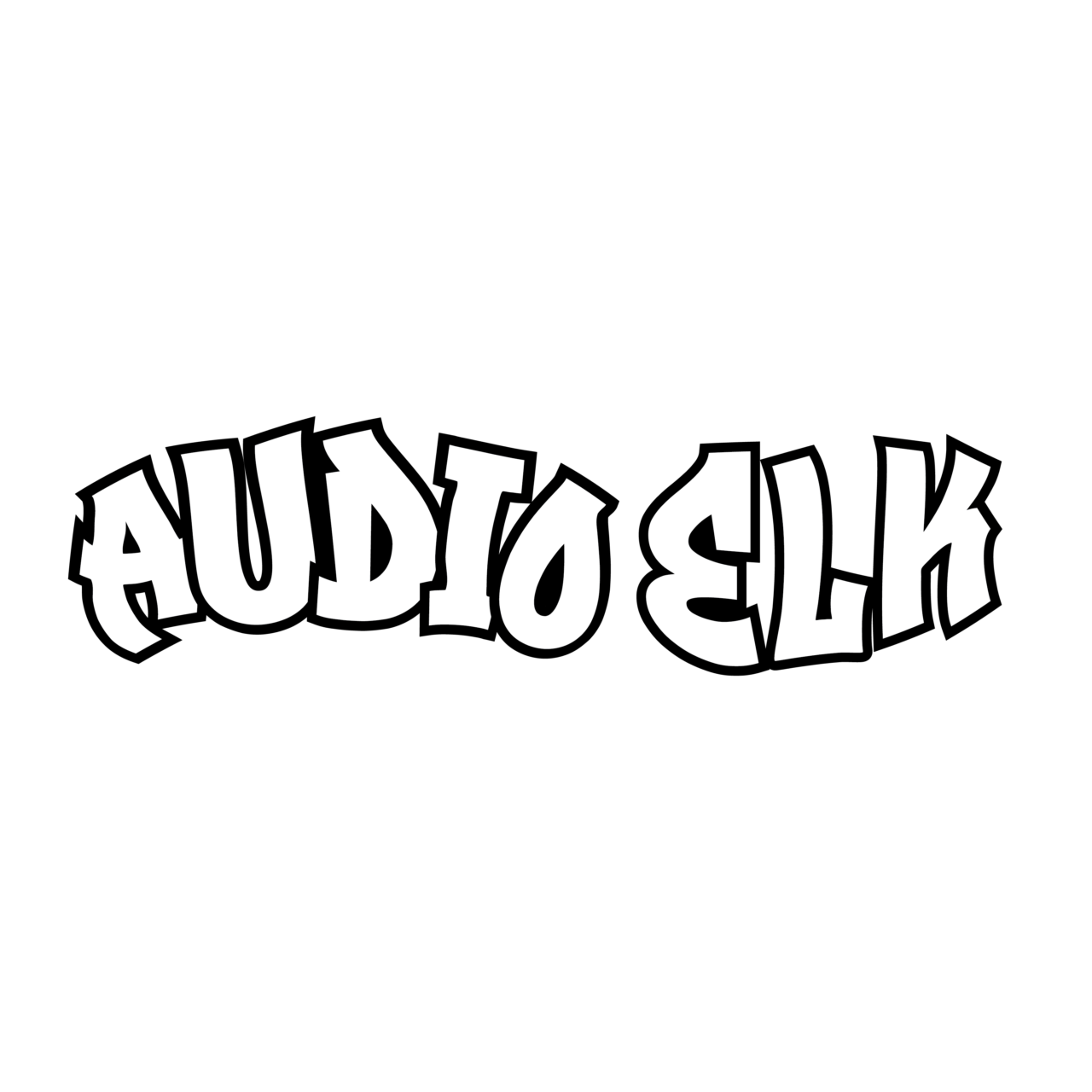 Audio Elk text in wavy layout